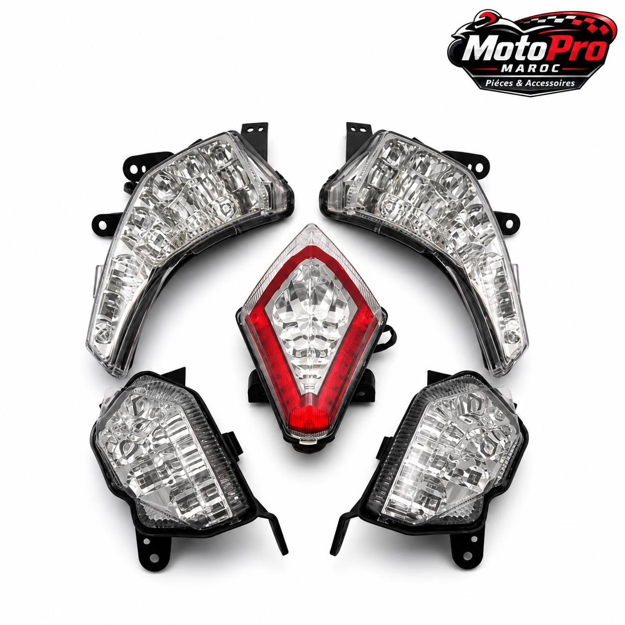 Yamaha T-Max 530 Complete LED Lighting Kit – Front Turn Signals, Rear Turn Signals & Tail Light Assembly Set
